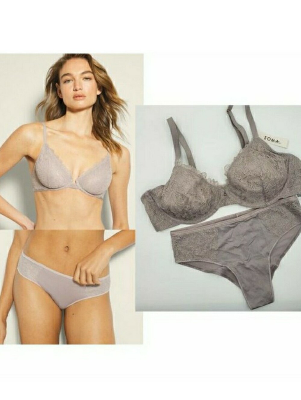 Soma Balconette Lace Bra Panty